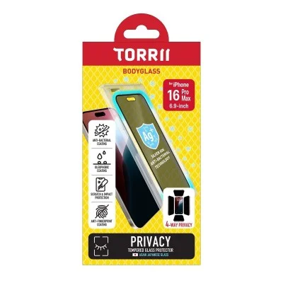 Torrii Bodyglass Iphone 16 Plus / 15 Plus / 14 Pro Max Screen Protector Glass - 4-way Privacy
